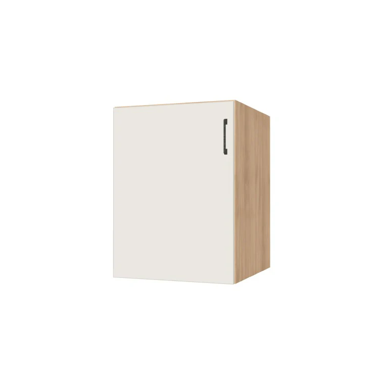 23" Wide Base Cabinet - (Hardrock Maple Melamine Boxes - Flat Panel Doors)