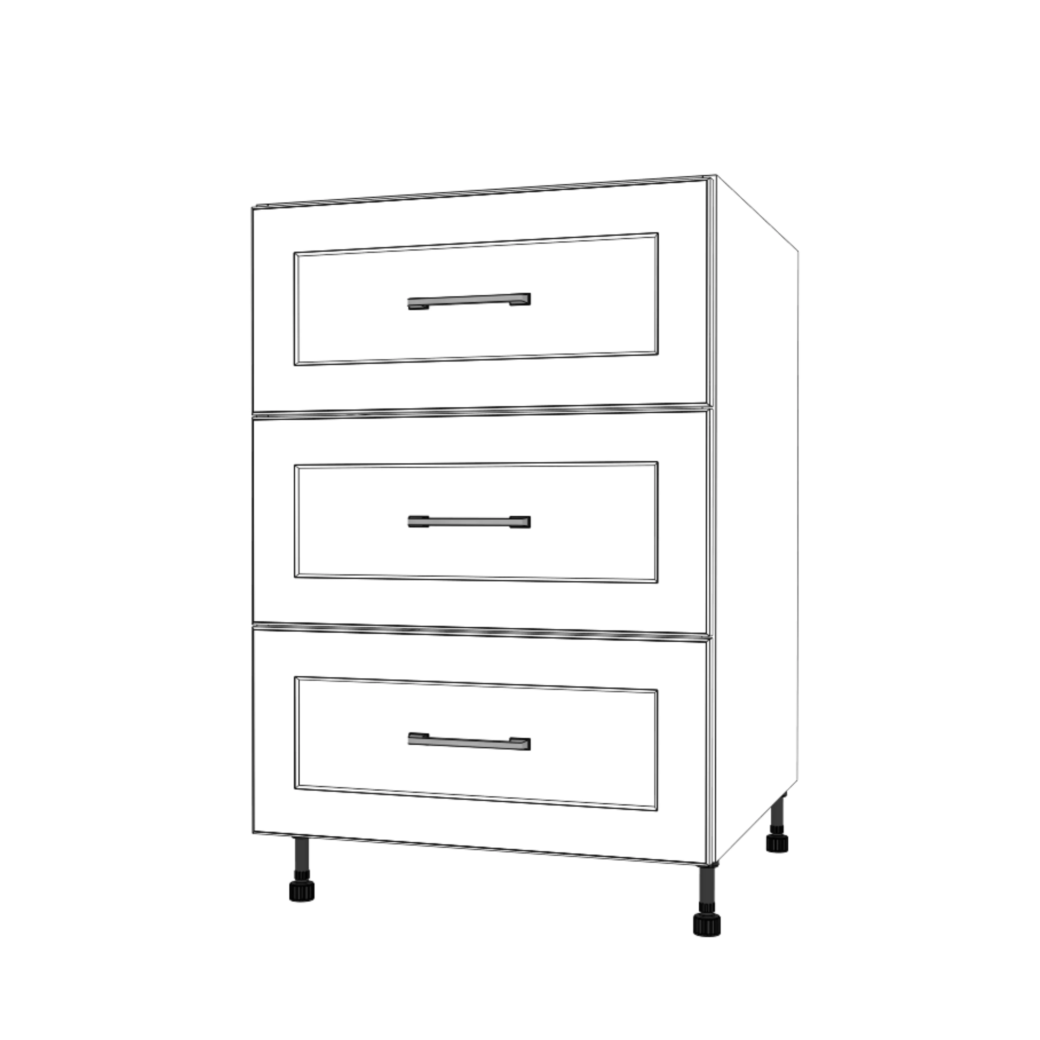 23" Wide Drawer Cabinet - Thermofoil Doors - Image 4