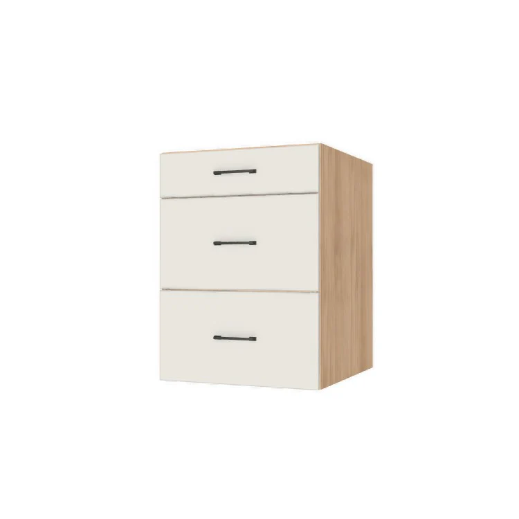 23" Wide Drawer Cabinet - (Hardrock Maple Melamine Boxes - Flat Panel Doors)