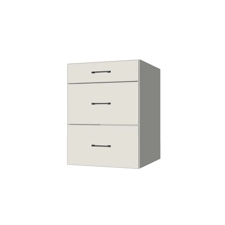 23" Wide Drawer Cabinet - (White Melamine Boxes - Flat Panel Doors)