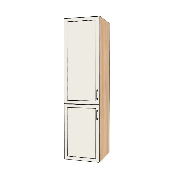 23" Wide Tall Pantry Cabinet - (Hardrock Maple Melamine Boxes - Thermofoil Doors) 24 D