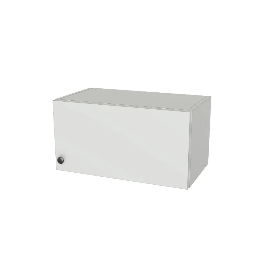 23" Wide x 12" High Wall Cabinet - (White Melamine Boxes - Flat Panel Doors)