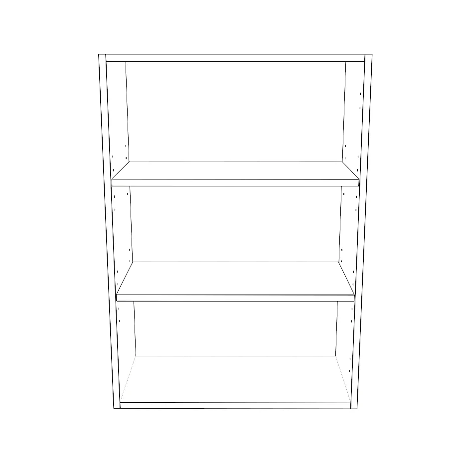 24" Wide 34" High Blind Corner Wall Cabinet - Door on Right/Left Side - Thermofoil Doors - Image 2
