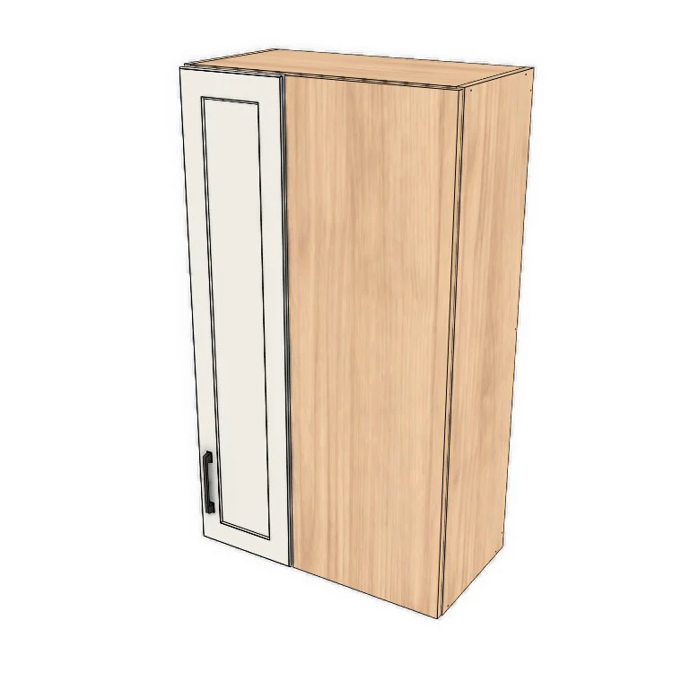 24" Wide 42" High Blind Corner Wall Cabinet - Door on Right/Left Side - (Hardrock Maple Melamine Boxes - Painted Doors) - Image 2