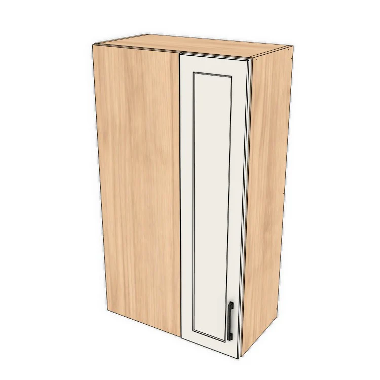 24" Wide 42" High Blind Corner Wall Cabinet - Door on Right/Left Side - (Ply Wood Boxes - Thermofoil Doors)