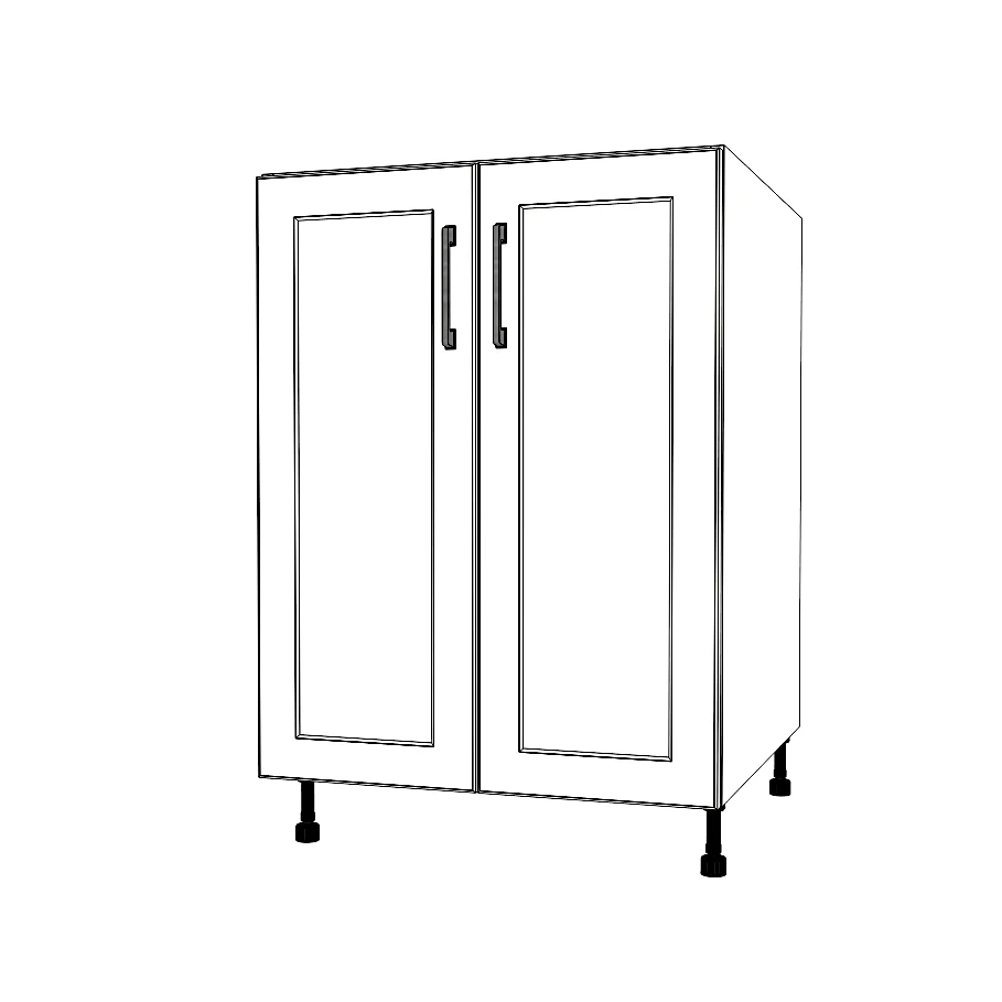 24" Wide Base Cabinet - Painted Doors - Sink Cabinet - No Back