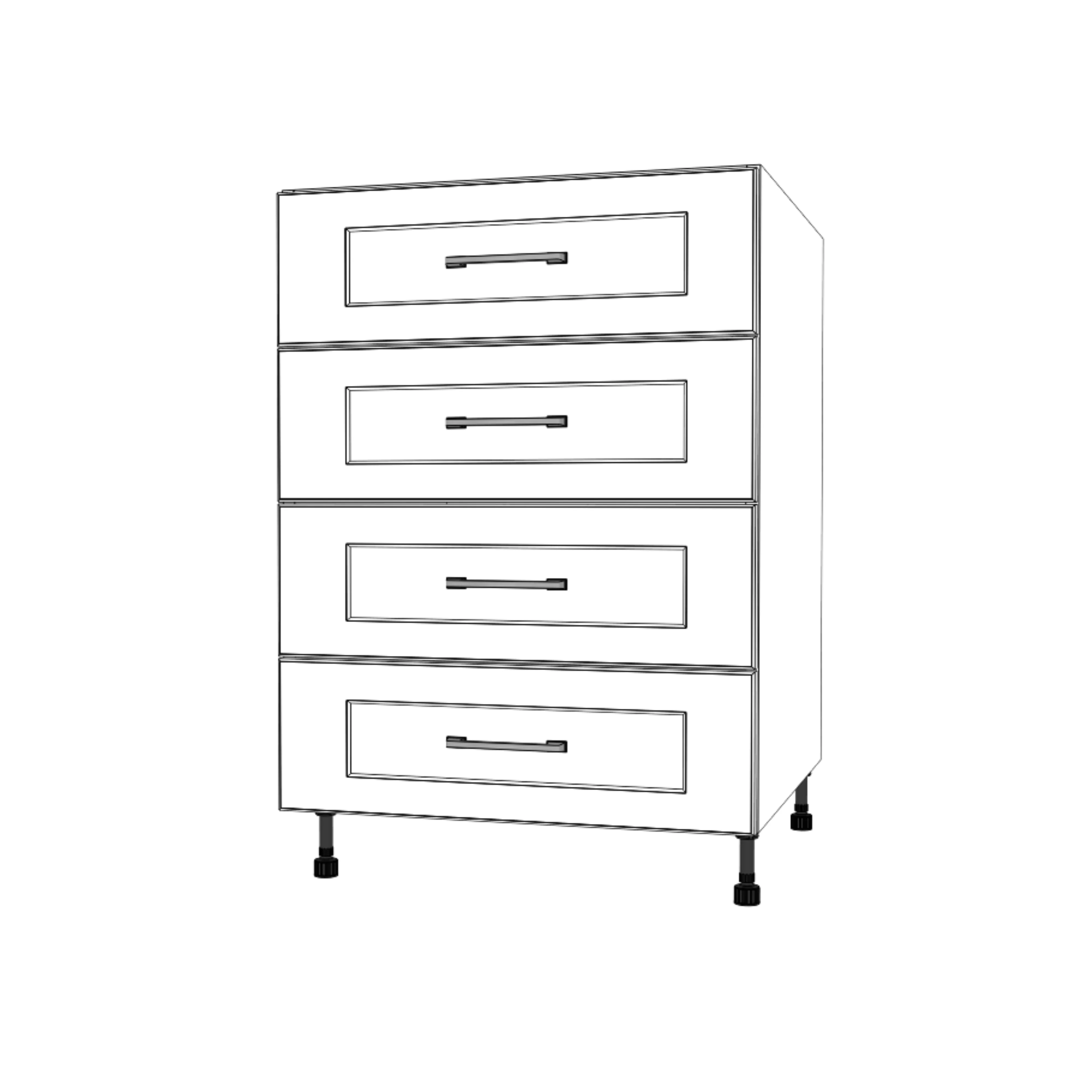 24" Wide Drawer Cabinet - Painted Doors - Image 3