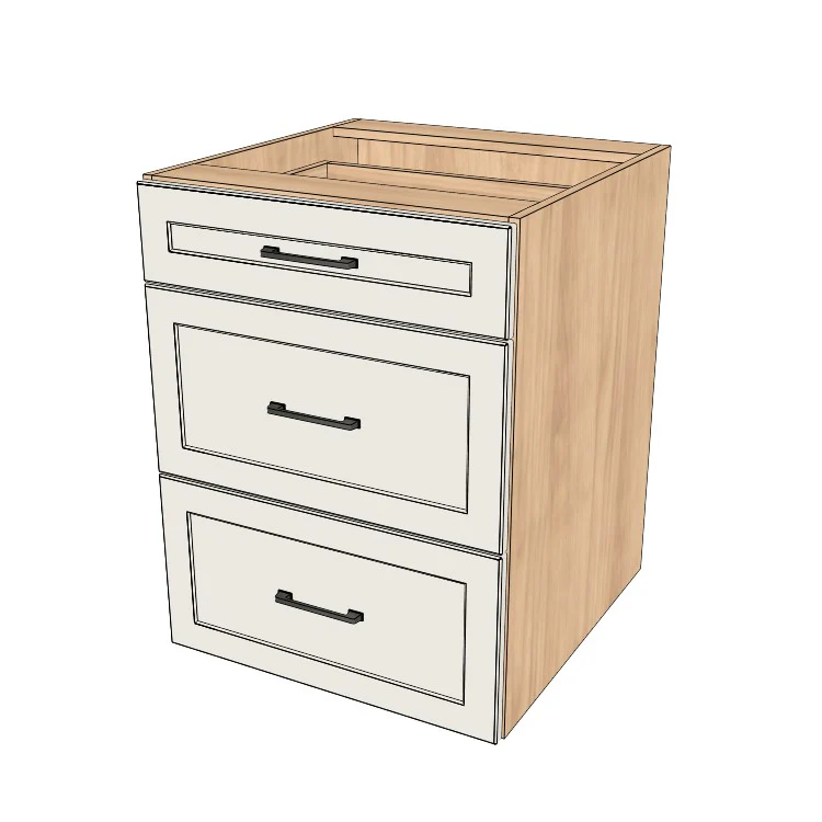24" Wide Drawer Cabinet - (Ply Wood Boxes - Painted Doors)