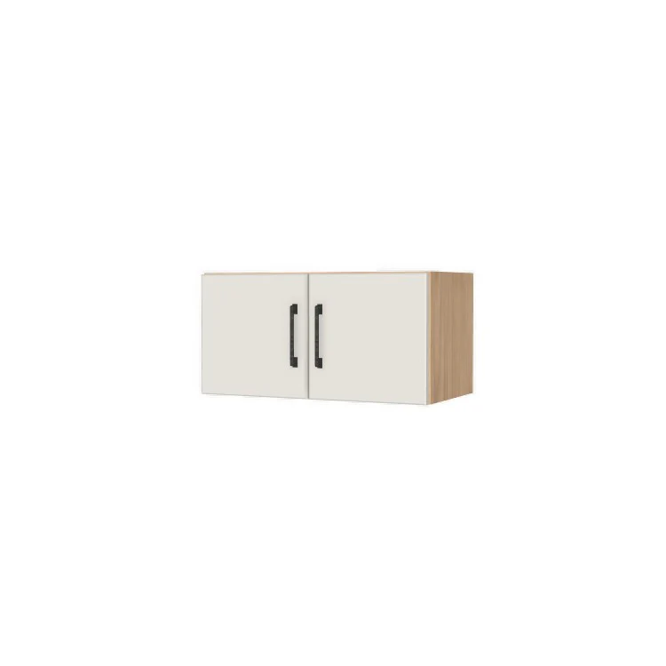 24" Wide x 12" High Fridge/Stove Cabinet - (Hardrock Maple Melamine Boxes - Flat Panel Doors)