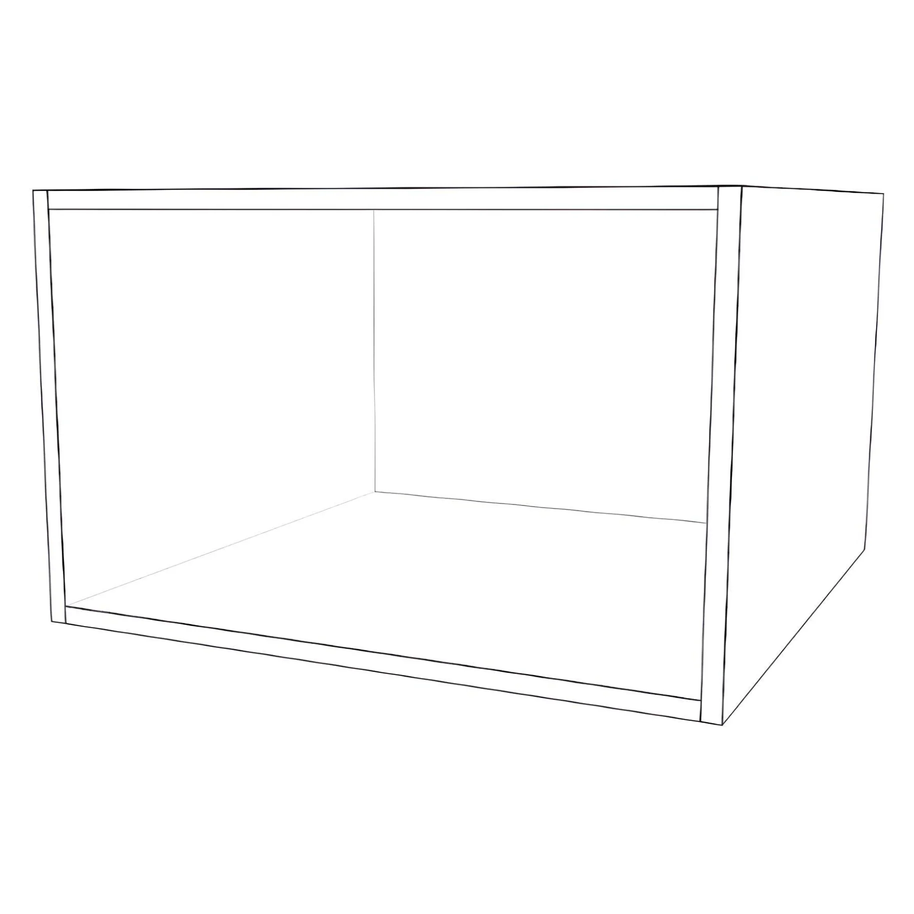 24" Wide x 15" High x 24" Deep Fridge Cabinet - Thermofoil Doors - Image 2