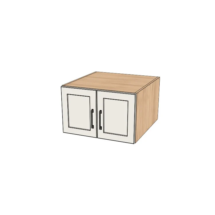 24" Wide x 15" High x 24" Deep Fridge/Stove Cabinet - (Hardrock Maple Melamine Boxes - Thermofoil Doors)