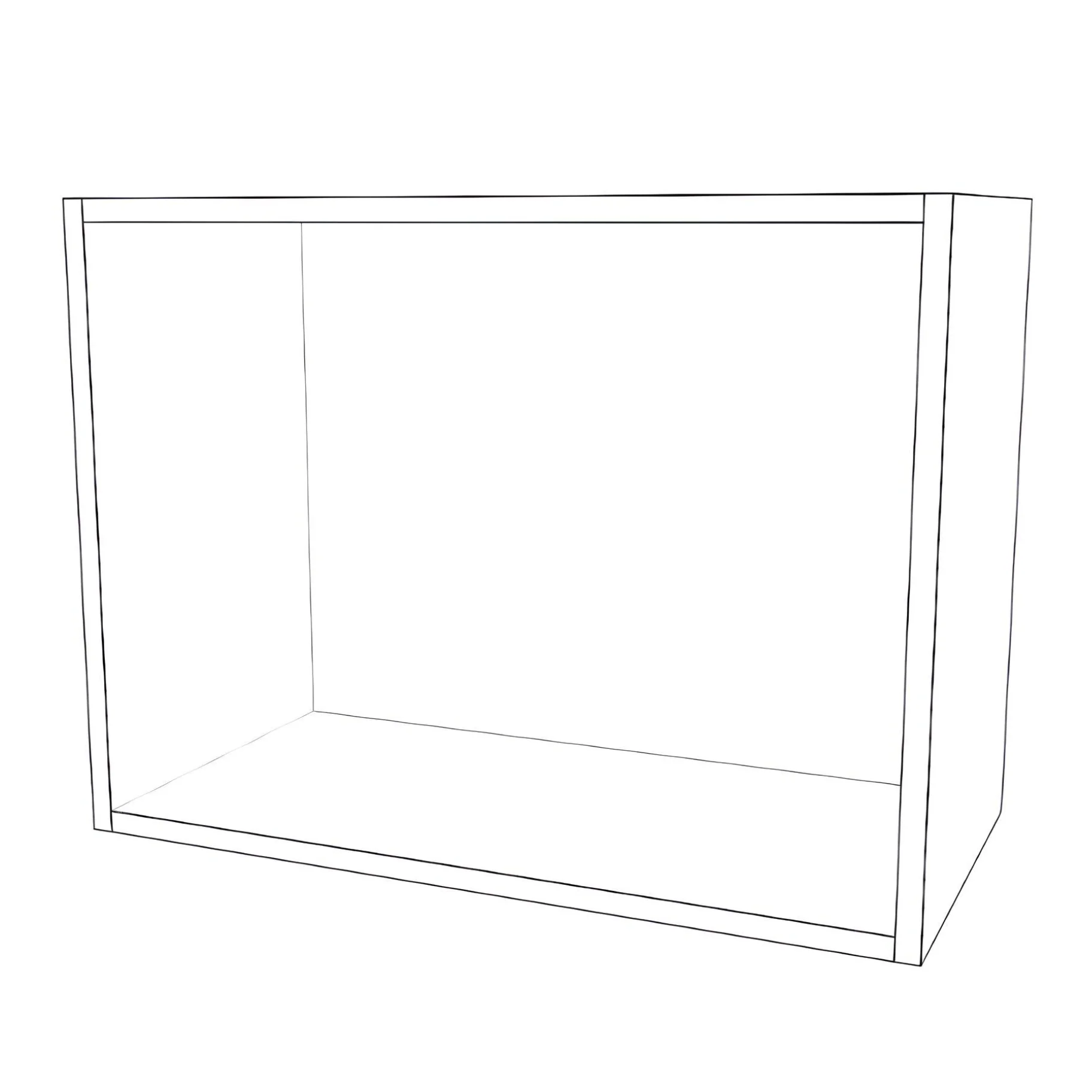24" Wide x 18" High Fridge Cabinet - Thermofoil Doors - Image 2