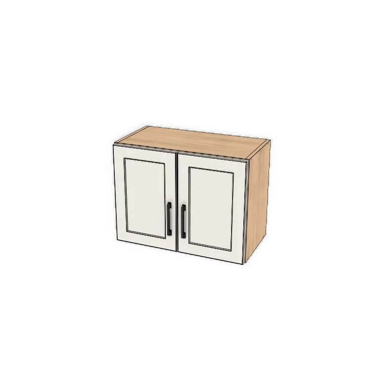 24" Wide x 18" High Fridge/Stove Cabinet - (Hardrock Maple Melamine Boxes - Painted Doors)