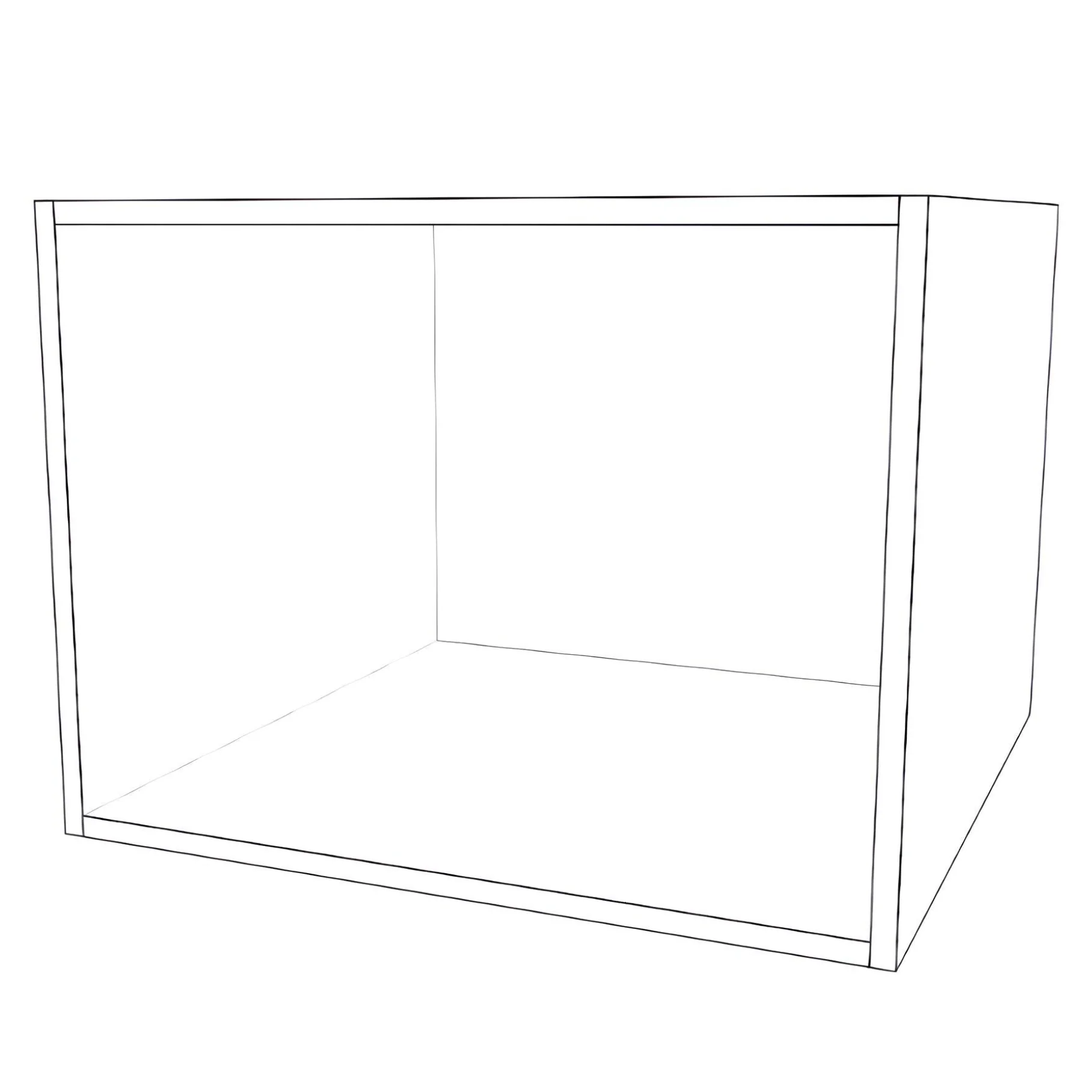 24" Wide x 18" High x 24" Deep Fridge Cabinet - Thermofoil Doors - Image 2
