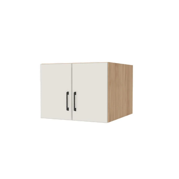 24" Wide x 18" High x 24" Deep Fridge/Stove Cabinet - (Hardrock Maple Melamine Boxes - Flat Panel Doors)