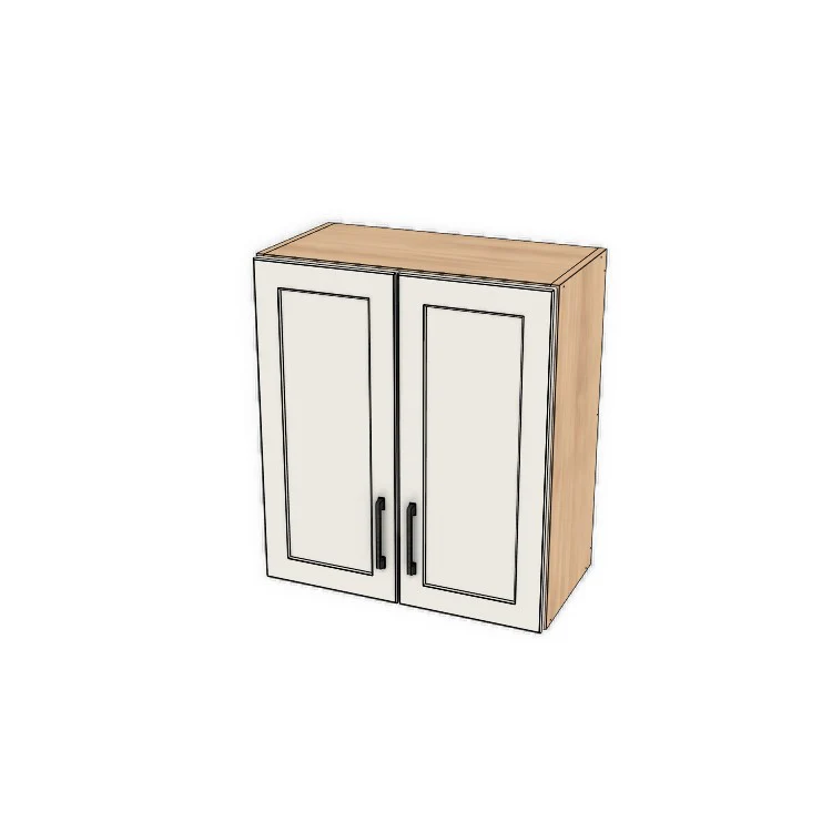 24" Wide x 27" High Fridge/Stove Cabinet - (Hardrock Maple Melamine Boxes - Painted Doors)