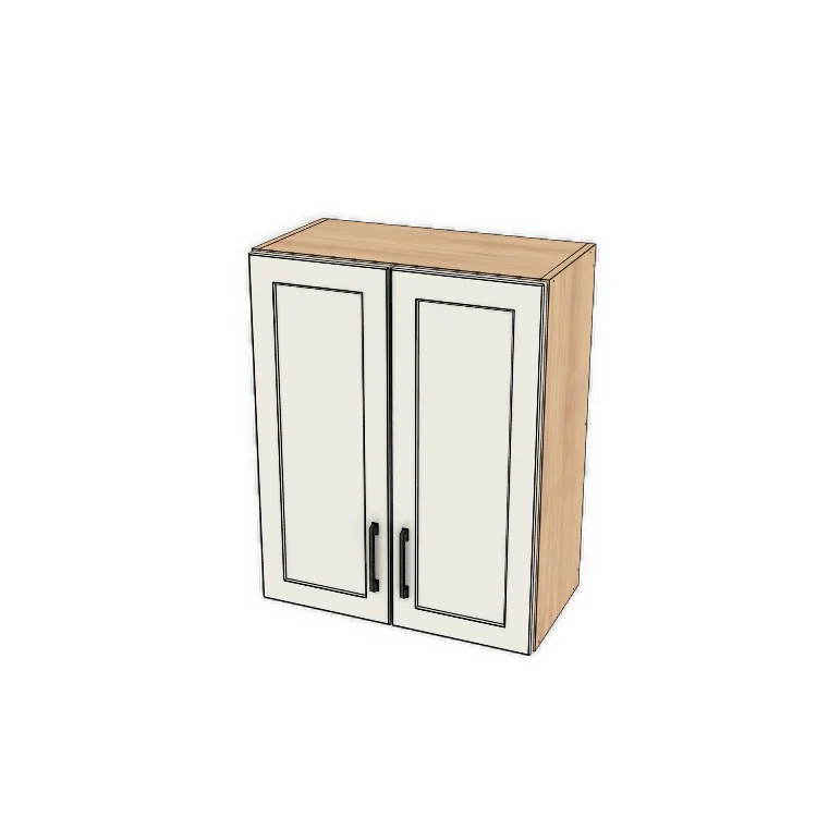 24" Wide x 30" High Fridge/Stove Cabinet - (Hardrock Maple Melamine Boxes - Thermofoil Doors)