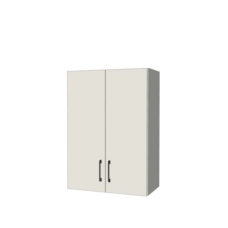 24" Wide x 34" High Wall Cabinet - (White Melamine Boxes - Flat Panel Doors)