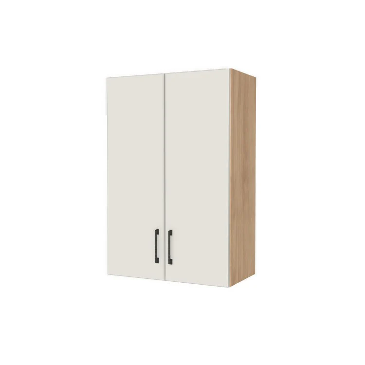 24" Wide x 36" High Wall Cabinet - (Hardrock Maple Melamine Boxes - Flat Panel Doors)