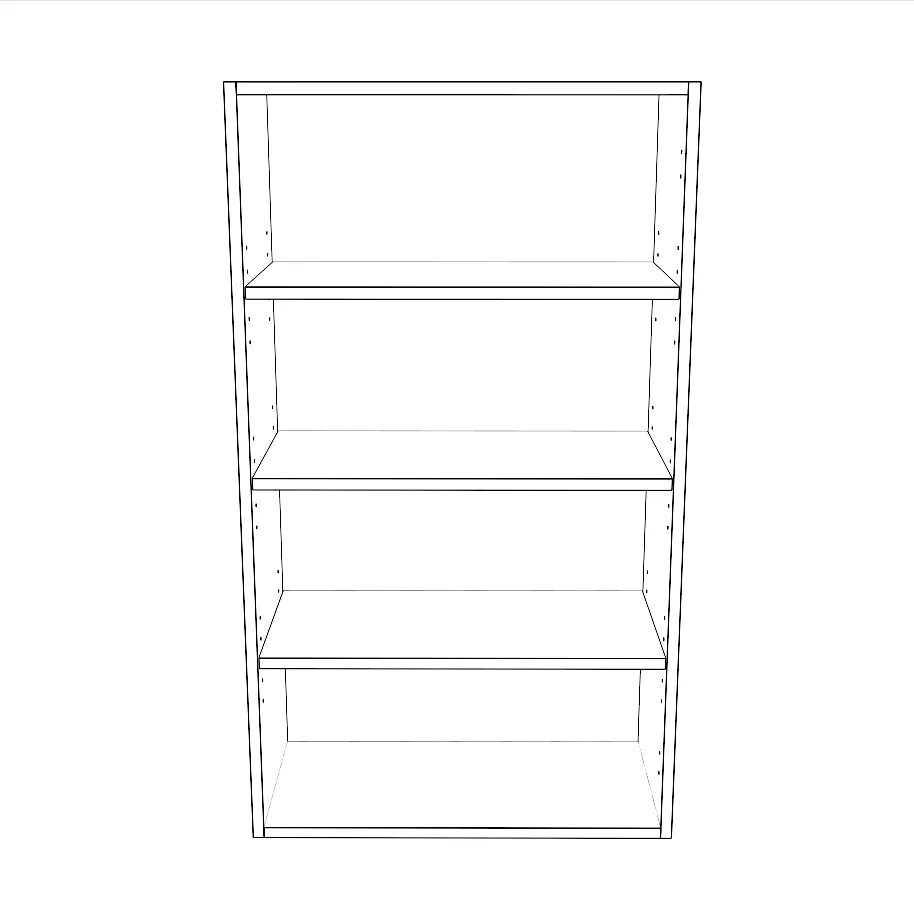 24" Wide x 42" High Wall Cabinet - Thermofoil Doors - Image 2