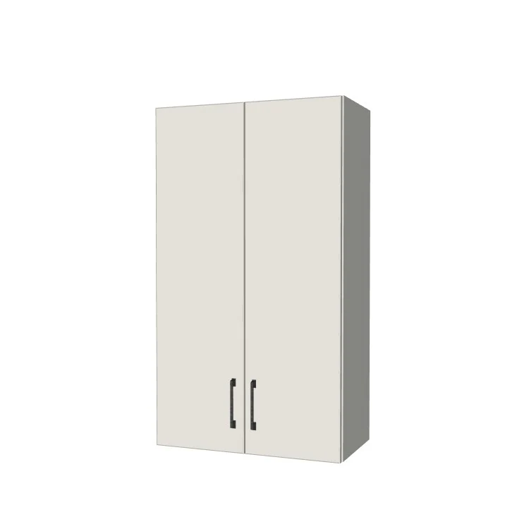 24" Wide x 42" High Wall Cabinet - (White Melamine Boxes - Flat Panel Doors)