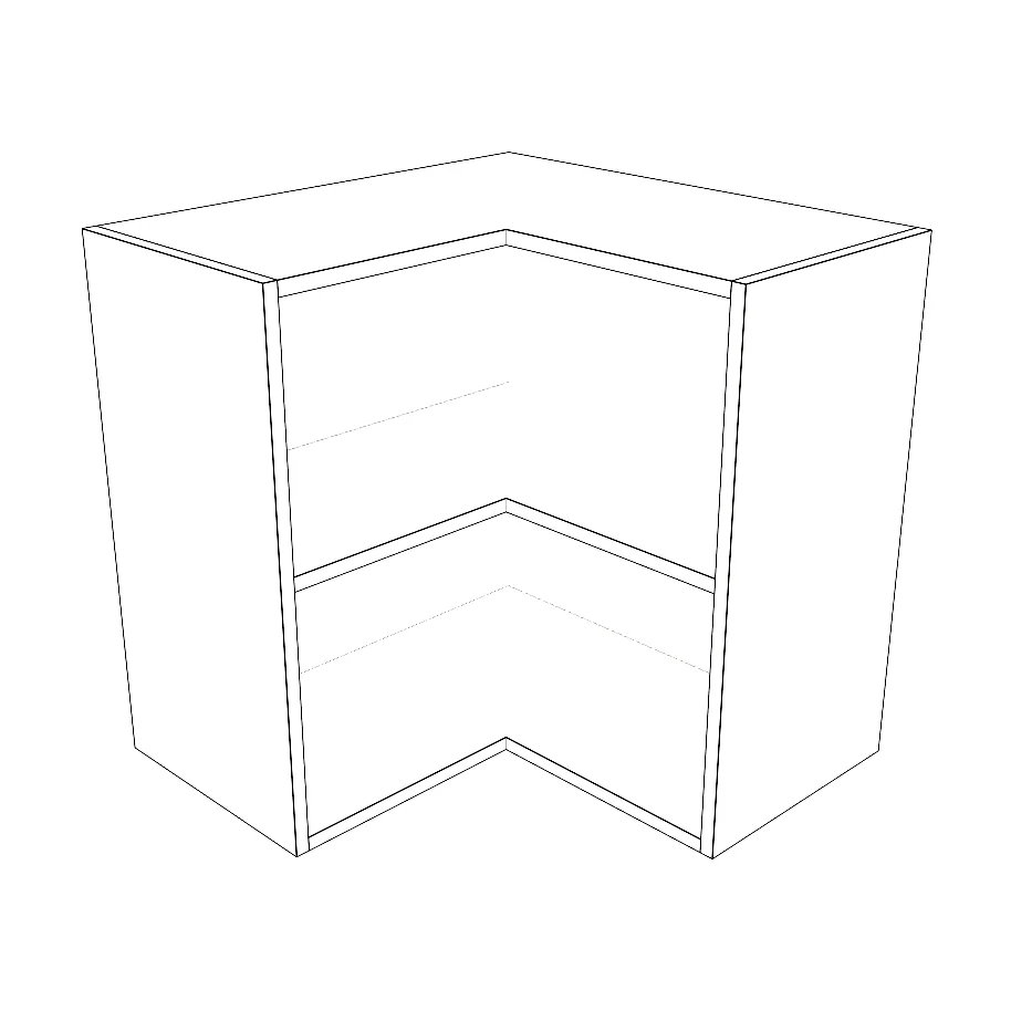 24x24" Wide x 24" High Corner Wall Cabinet - Painted Doors - Image 2