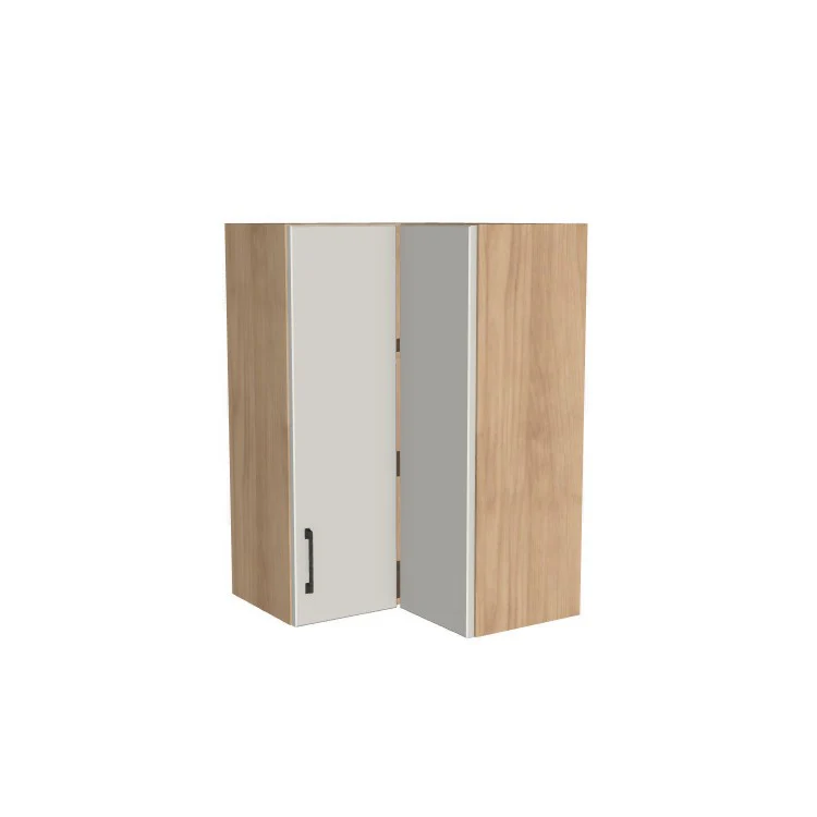24x24" Wide x 36" High Corner Wall Cabinet - (Ply Wood Boxes - Flat Panel Doors)