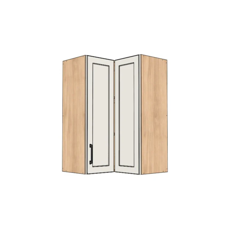 24x24" Wide x 36" High Corner Wall Cabinet - (Ply Wood Boxes - Painted Doors)