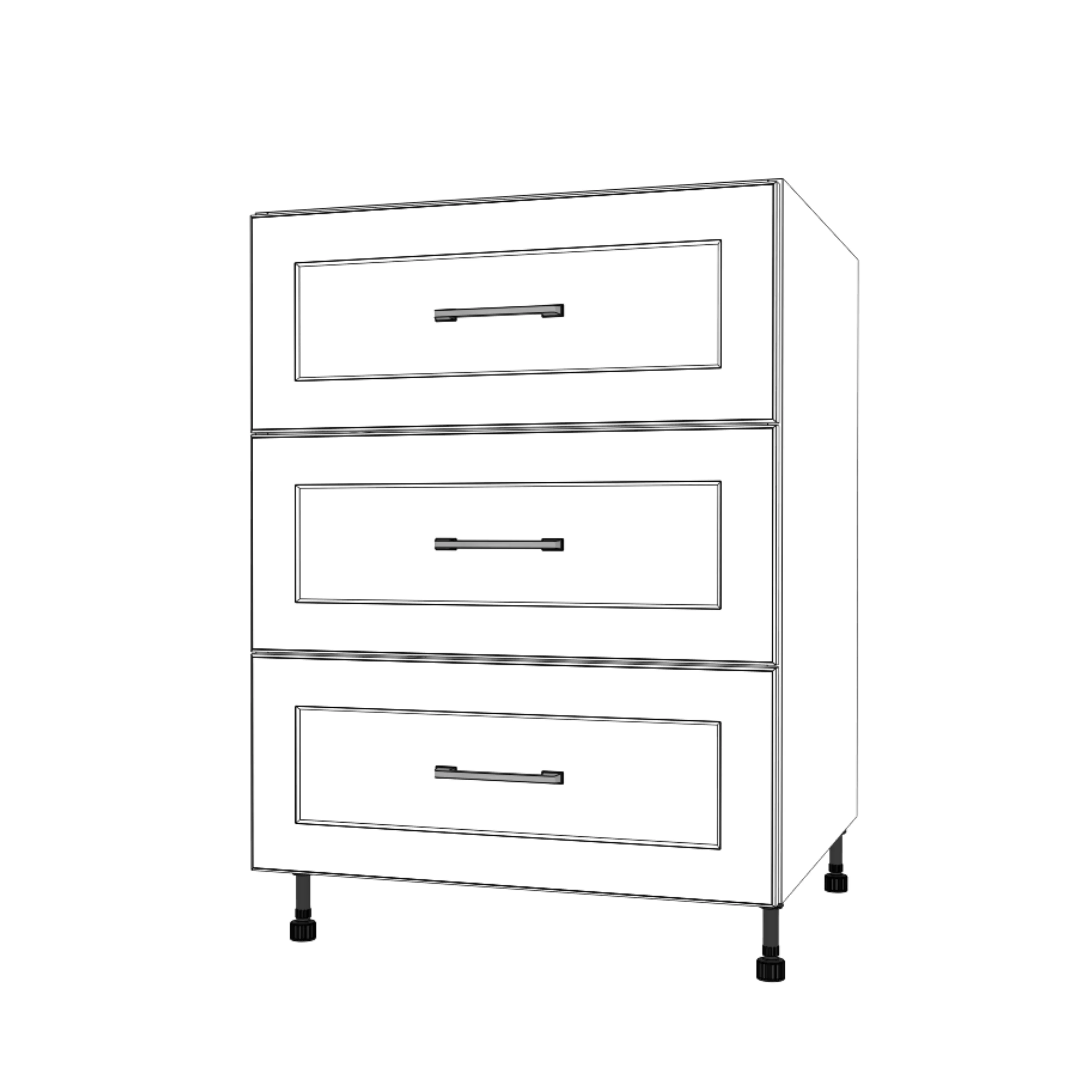 25" Wide Drawer Cabinet - Thermofoil Doors - Image 4
