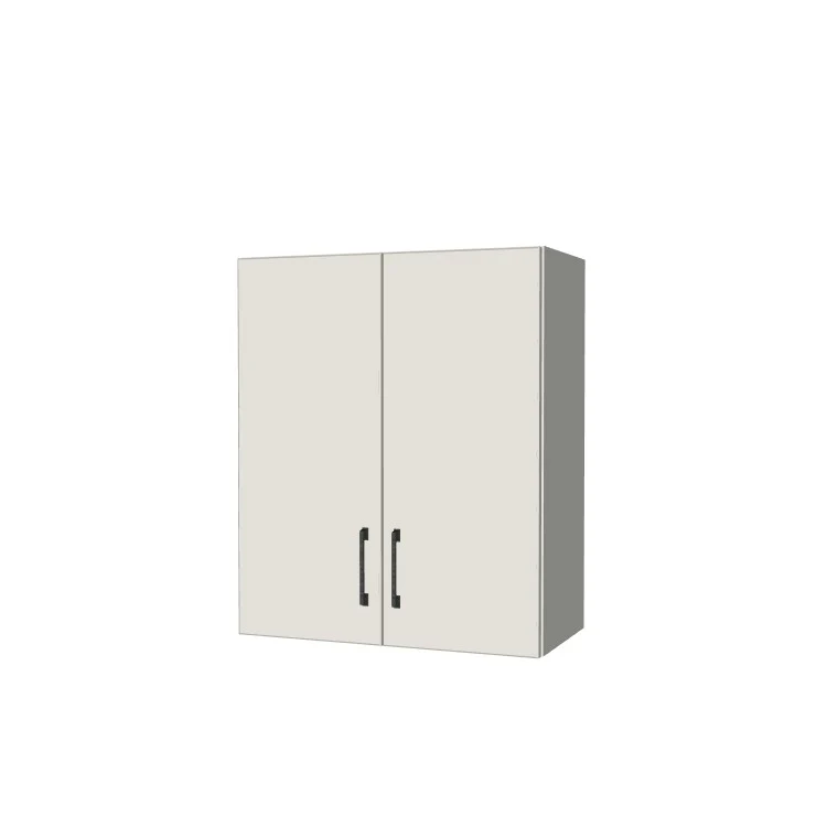 25" Wide x 30" High Wall Cabinet - (White Melamine Boxes - Flat Panel Doors)