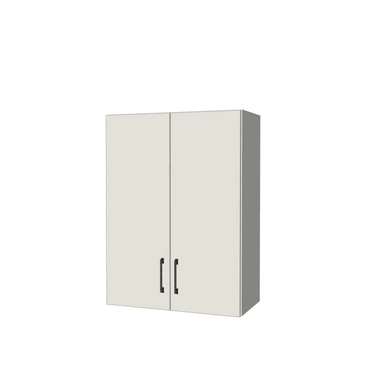 25" Wide x 34" High Wall Cabinet - (White Melamine Boxes - Flat Panel Doors)