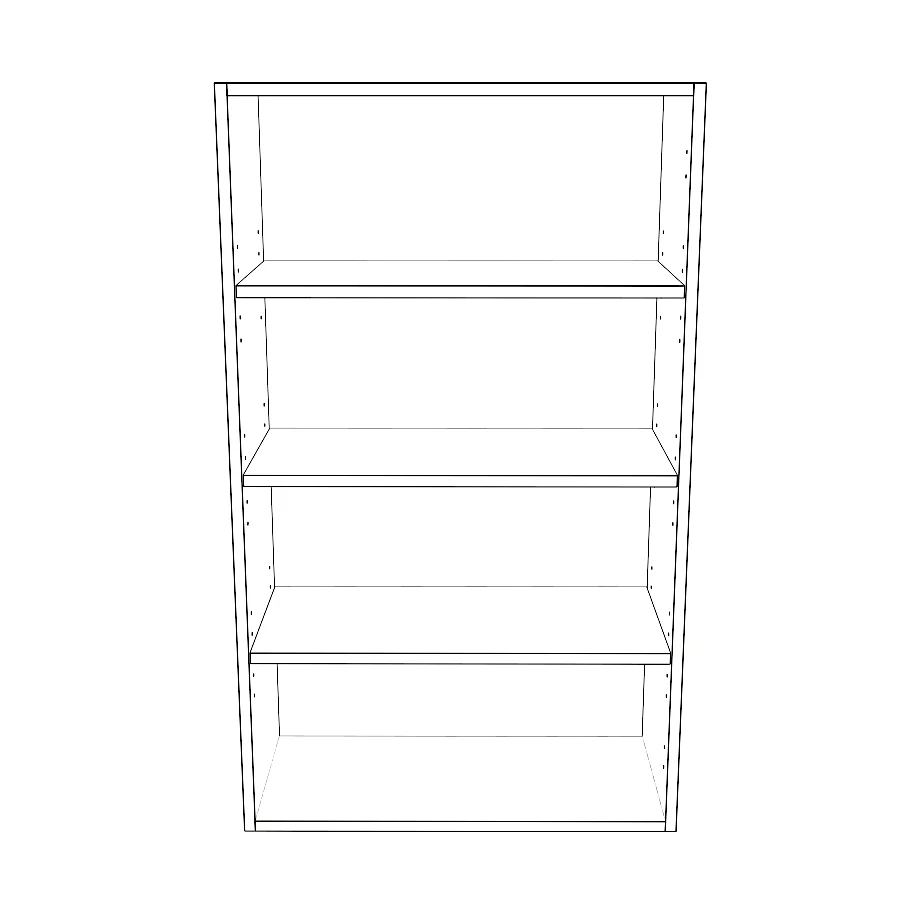25" Wide x 42" High Wall Cabinet - Thermofoil Doors - Image 2