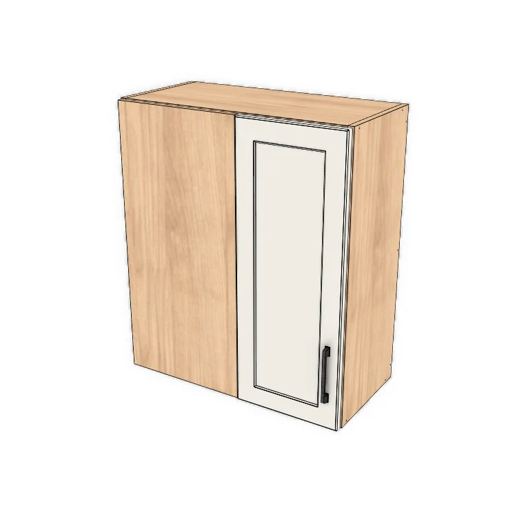 26" Wide 30" High Blind Corner Wall Cabinet - Door on Right/Left Side - (Ply Wood Boxes - Thermofoil Doors)