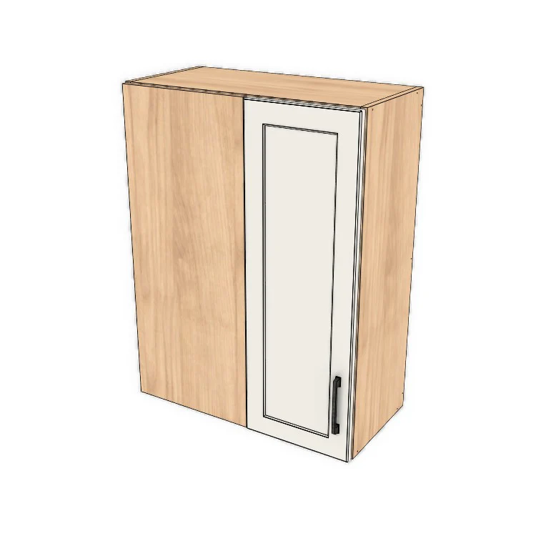 26" Wide 34" High Blind Corner Wall Cabinet - Door on Right/Left Side - (Ply Wood Boxes - Thermofoil Doors)
