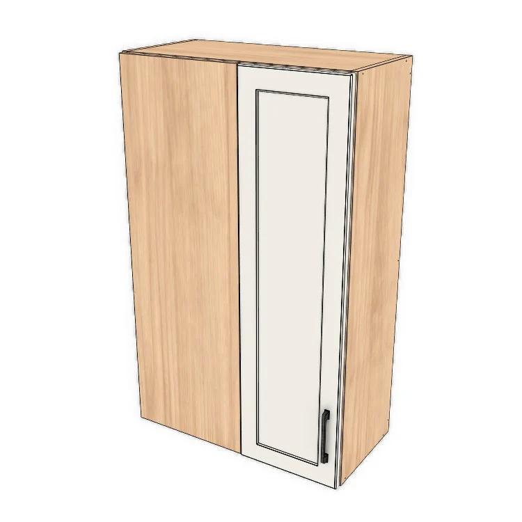 26" Wide 42" High Blind Corner Wall Cabinet - Door on Right/Left Side - (Ply Wood Boxes - Thermofoil Doors)