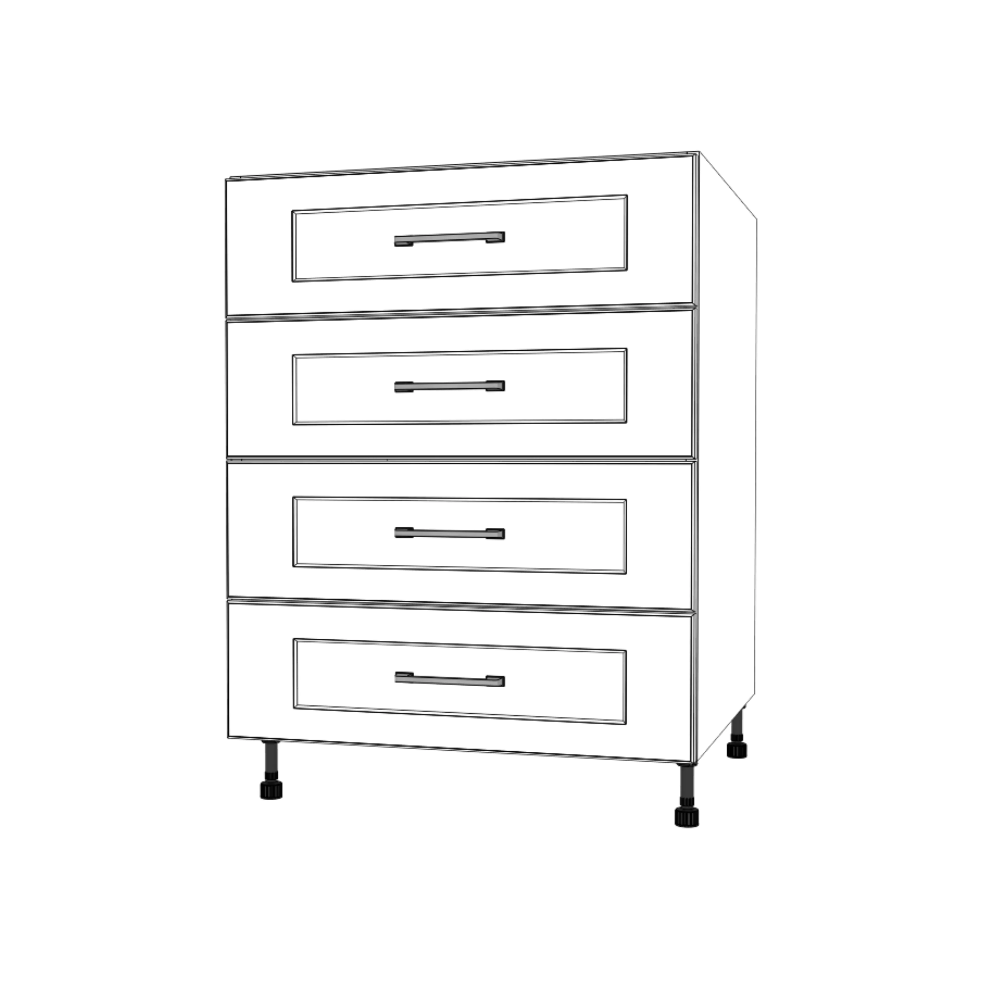 26" Wide Drawer Cabinet - Thermofoil Doors - Image 3