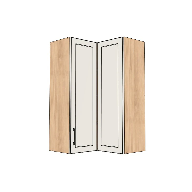 26x26" Wide x 42" High Corner Wall Cabinet - (Ply Wood Boxes - Painted Doors)