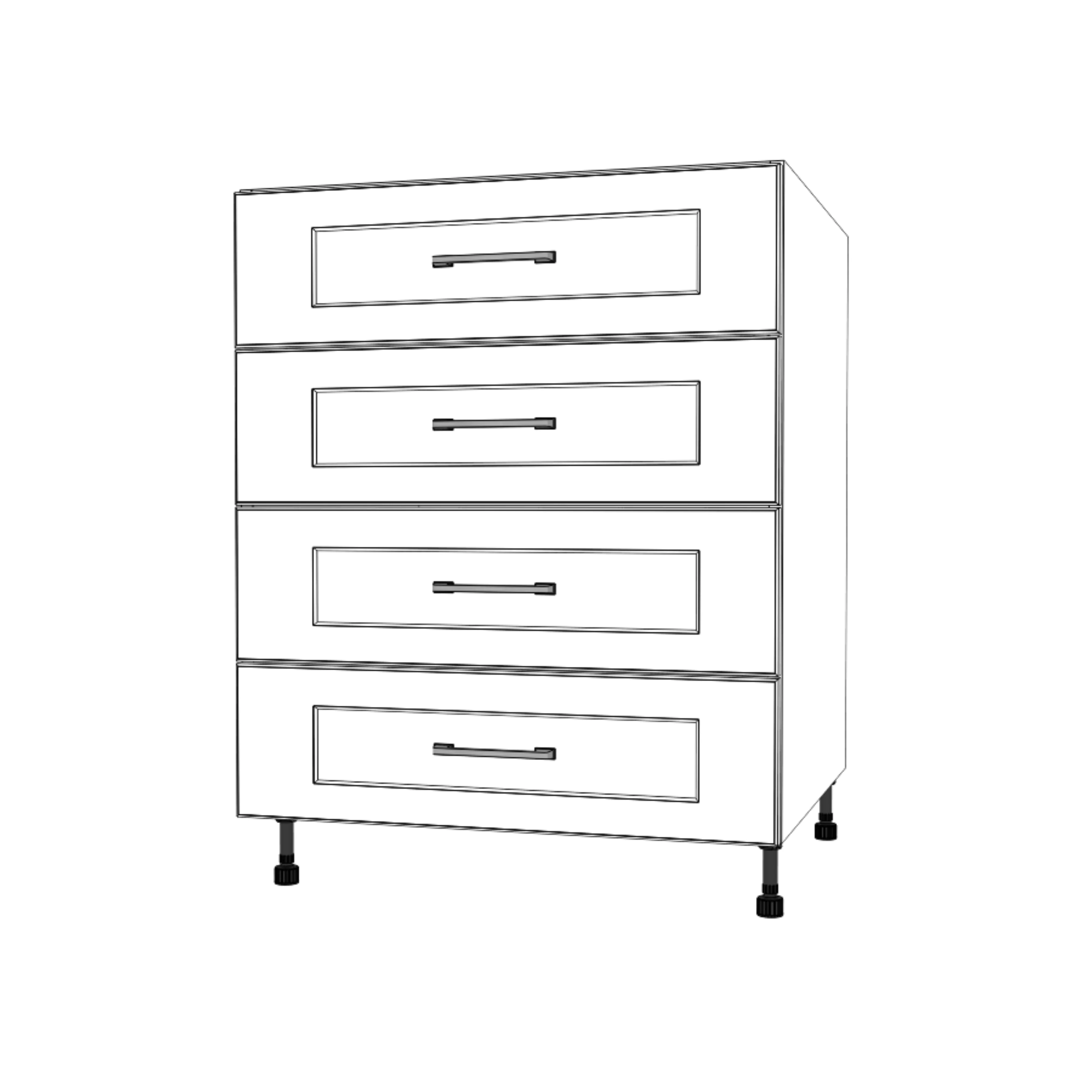 27" Wide Drawer Cabinet - Thermofoil Doors - Image 3