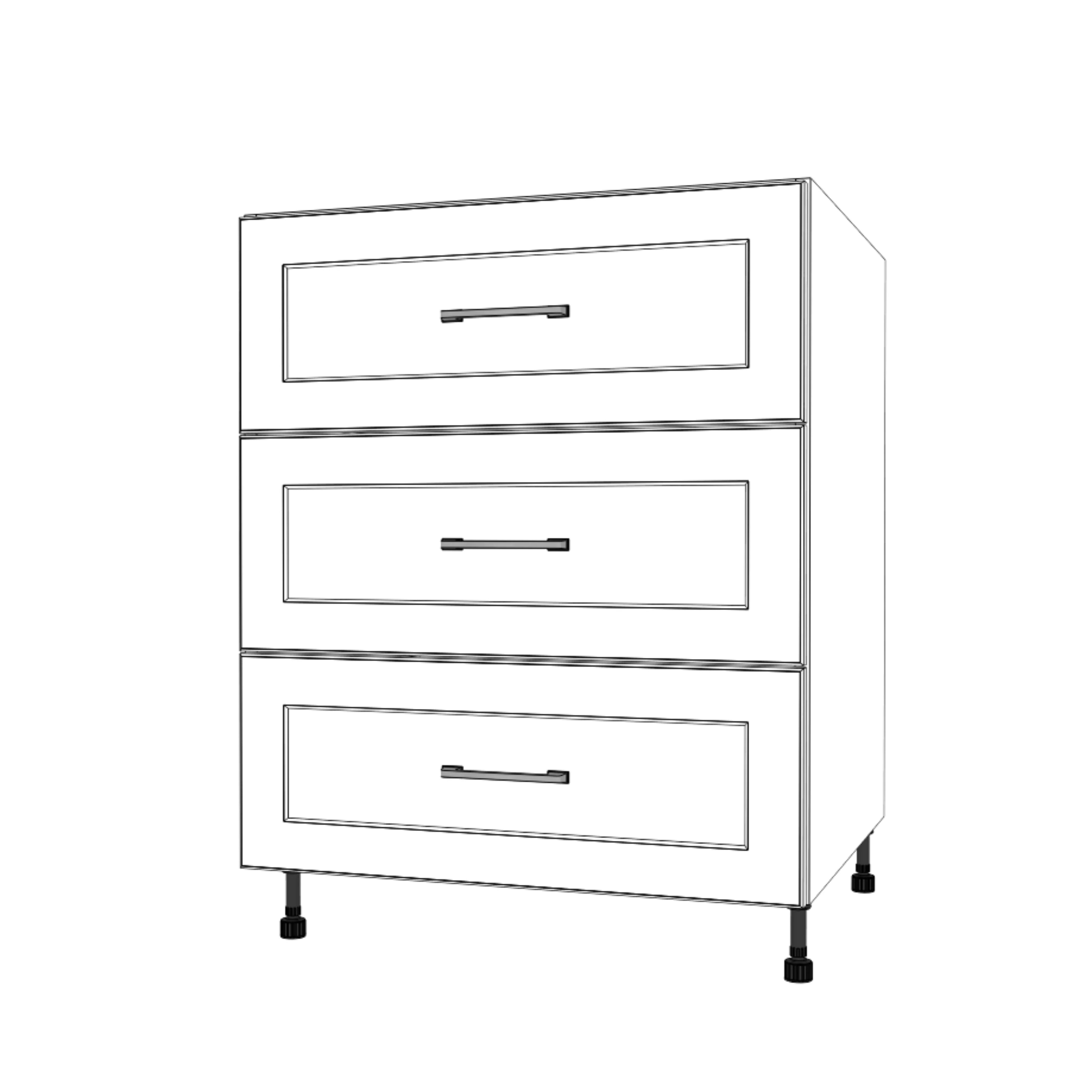 27" Wide Drawer Cabinet - Thermofoil Doors - Image 4