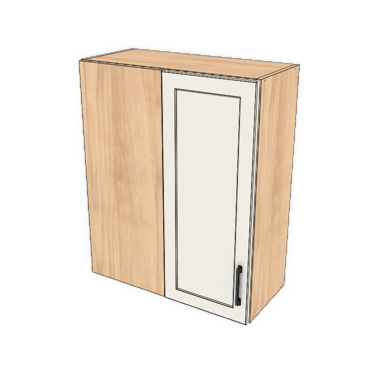 28" Wide 34" High Blind Corner Wall Cabinet - Door on Right/Left Side - (Ply Wood Boxes - Thermofoil Doors)