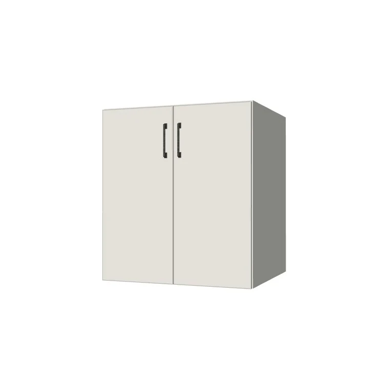 28" Wide Base Cabinet - (White Melamine Boxes - Flat Panel Doors)