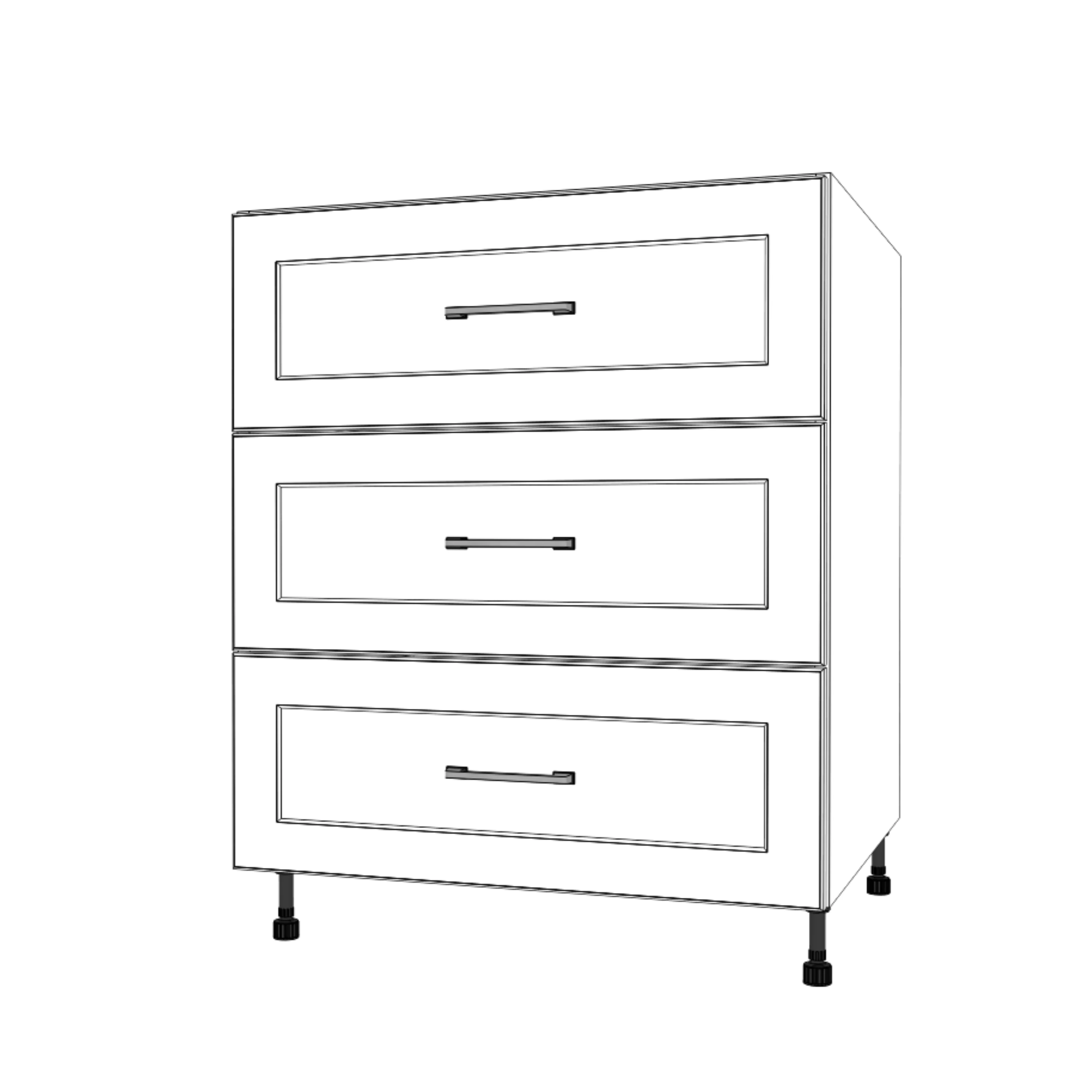 28" Wide Drawer Cabinet - Thermofoil Doors - Image 4