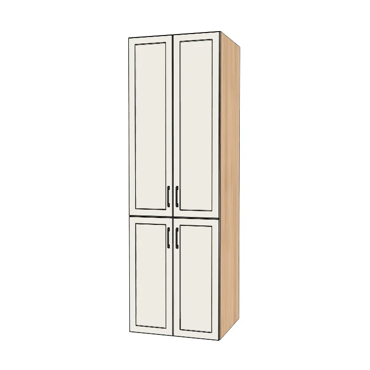 28" Wide Tall Pantry Cabinet - (Ply Wood Boxes - Painted Doors) 24 D