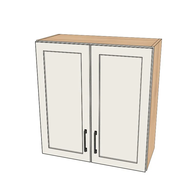 28" Wide x 30" High Wall Cabinet - (Hardrock Maple Melamine Boxes - Thermofoil Doors)
