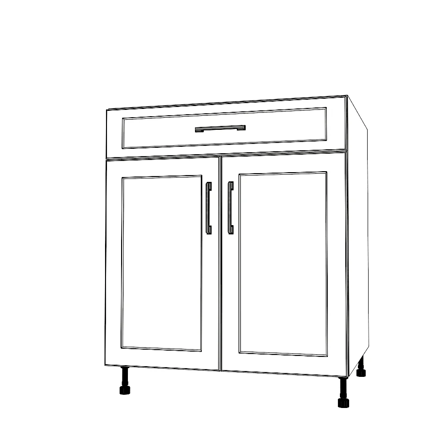 29" Wide Base Cabinet With Drawer On Top - Painted Doors