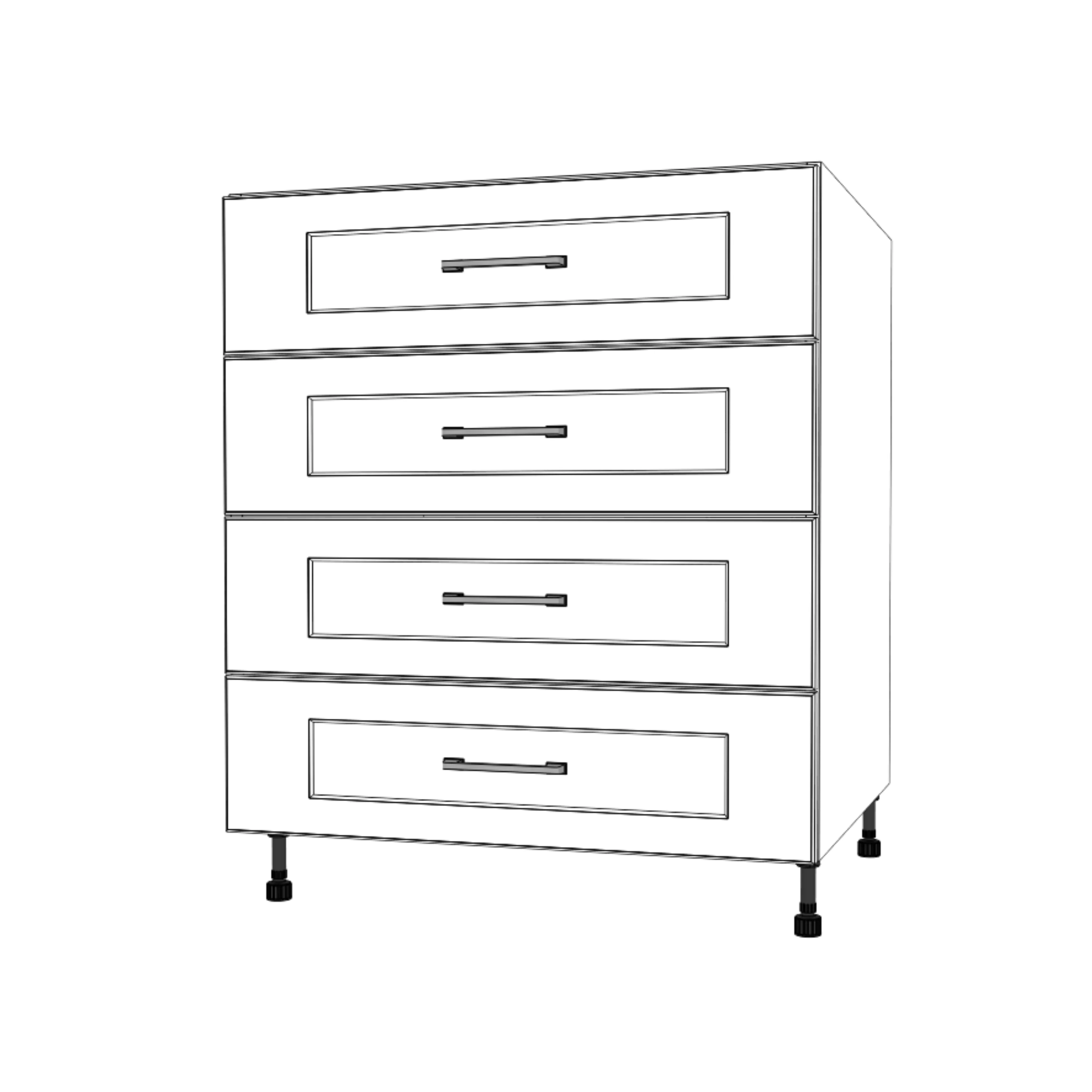 29" Wide Drawer Cabinet - Painted Doors - Image 3