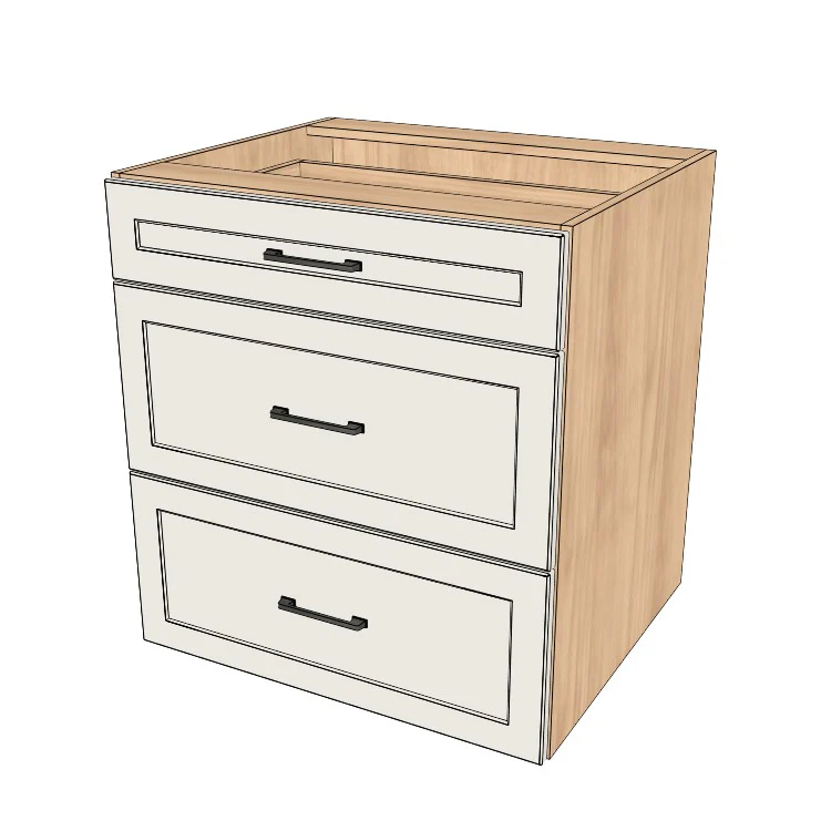 29" Wide Drawer Cabinet - (Ply Wood Boxes - Painted Doors)