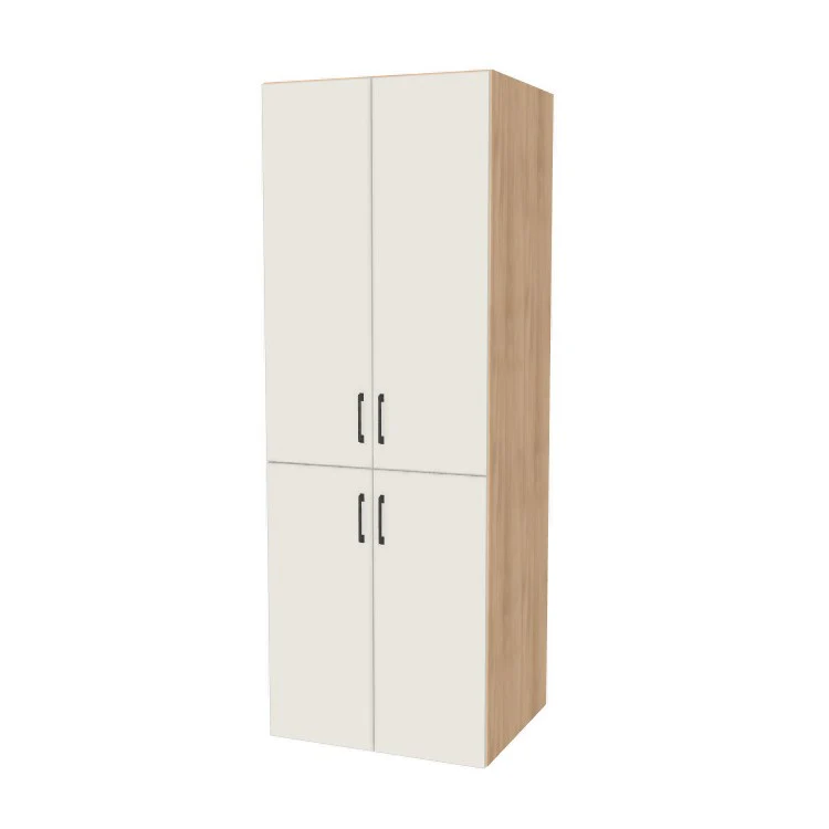 29" Wide Tall Pantry Cabinet - (Hardrock Maple Melamine Boxes - Flat Panel Doors) 24 D