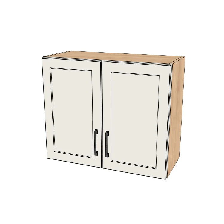 29" Wide x 24" High Wall Cabinet - (Hardrock Maple Melamine Boxes - Painted Doors)