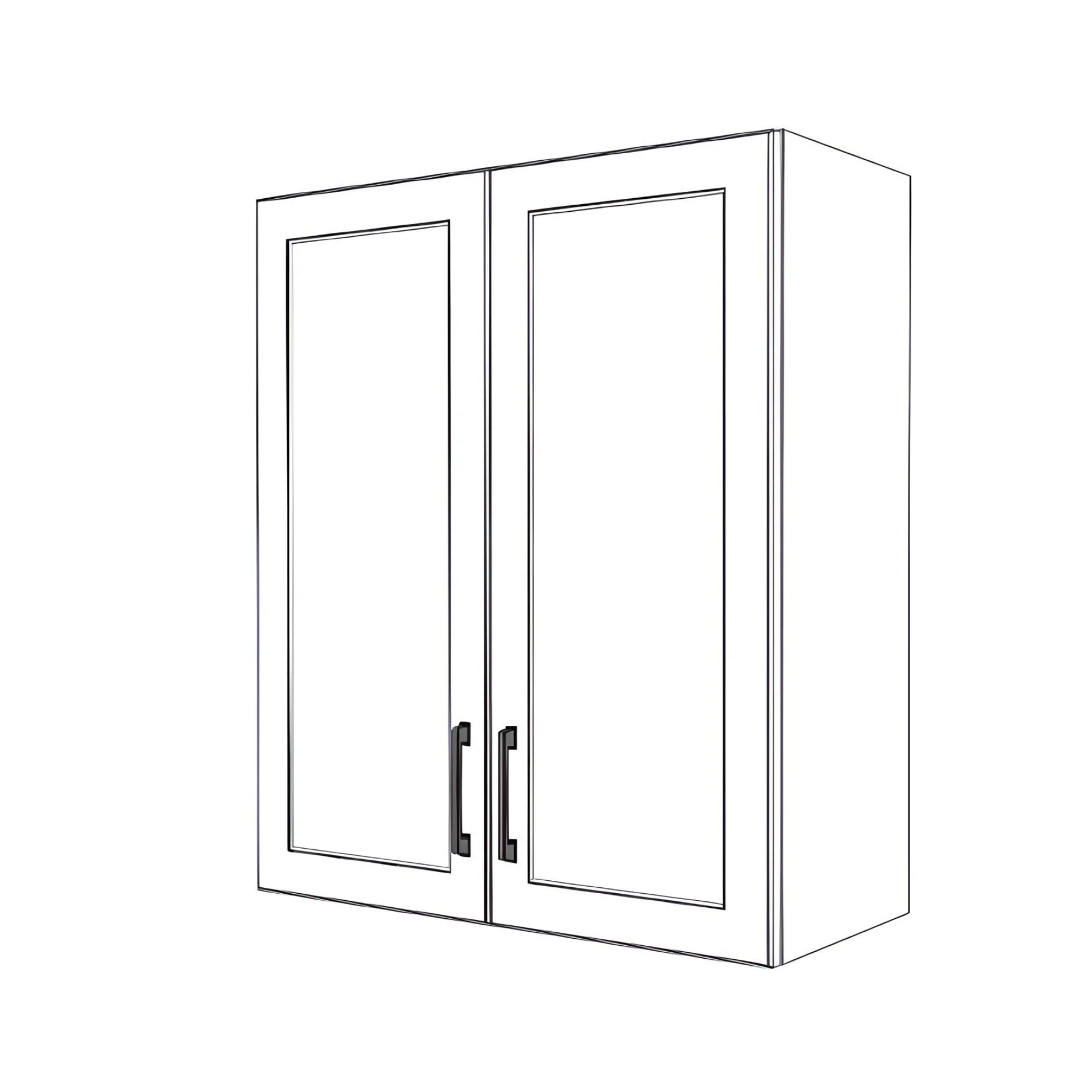 29" Wide x 34" High Wall Cabinet - Painted Doors